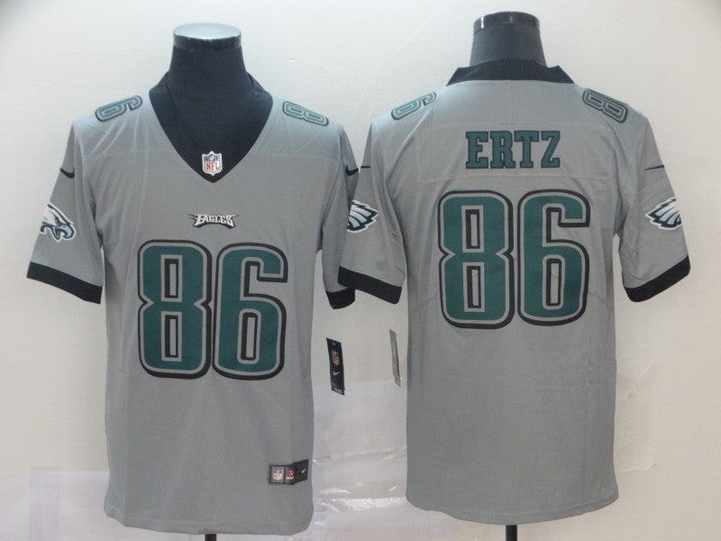 Men's Philadelphia Eagles Zach Ertz #86 Gray Game Jersey1 football jersey product view 1