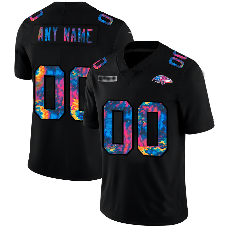 Custom1 Baltimore Ravens Multi-Color Black 2020 Crucial Catch Vapor Untouchable Limited Jersey1 Stitched American Football Jerseys football jersey product view 1