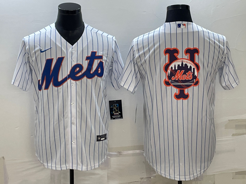 Men's New York Mets White Home Replica Player Jersey baseball jersey product view 1