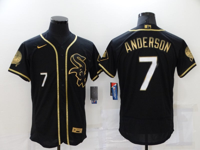 Men's Chicago White Sox Tim Anderson Black Authentic Game Jersey baseball jersey product view 1