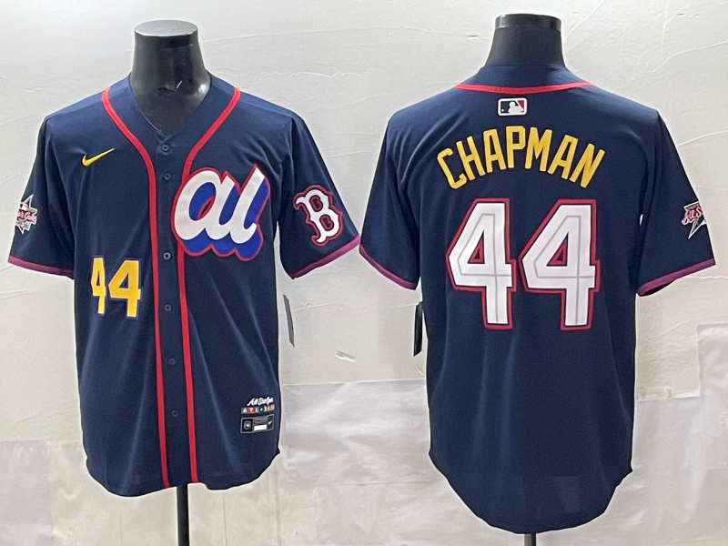 Men's American League Aroldis Chapman #44 Navy 2025 All-Star Edition Limited Player Jersey baseball jersey product view 1