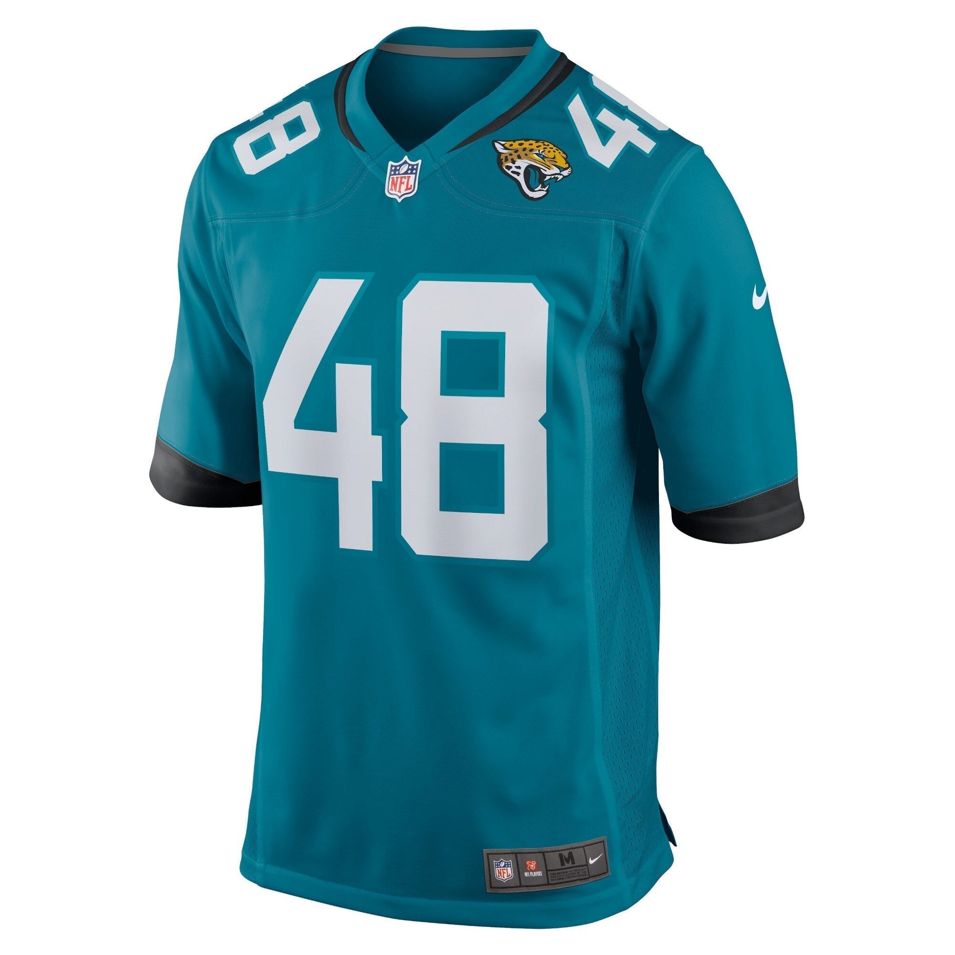 Chad Muma Jacksonville Jaguars Game Jersey - Teal football jersey product view 2