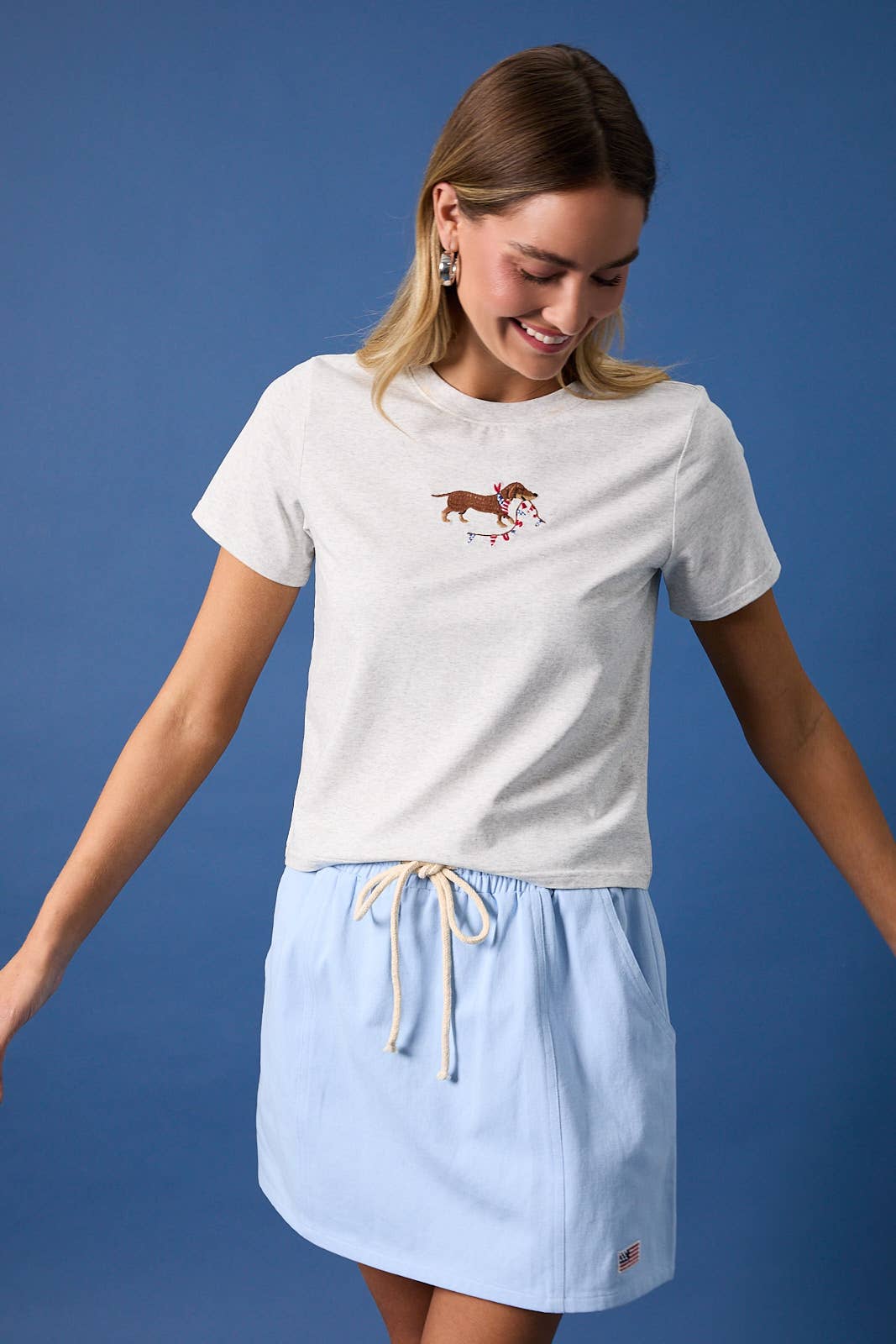 Crew Neck Short Sleeve "USA Dog" Embo T-Shirt Unisex T-shirt, Sweatshirt, Hoodie, Long Sleeve Tee - T-Shirt, Sweatshirt, Hoodie