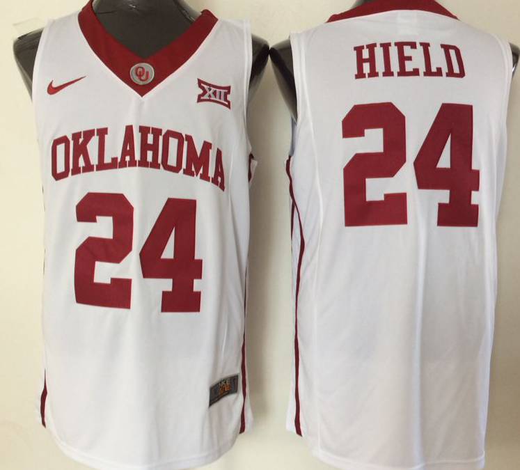 Men's Oklahoma Sooners Buddy Hield White Player Game Jersey sports jersey product view 1