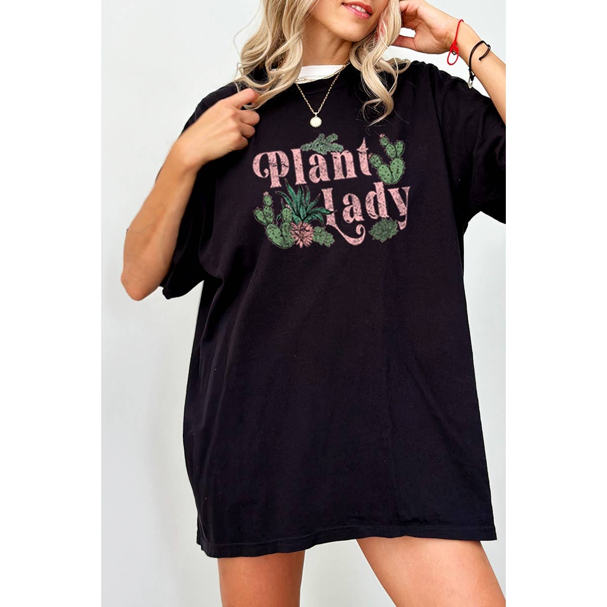 Plant Lady Graphic Oversized Tee Unisex T-shirt, Sweatshirt, Hoodie, Long Sleeve Tee - T-Shirt, Sweatshirt, Hoodie