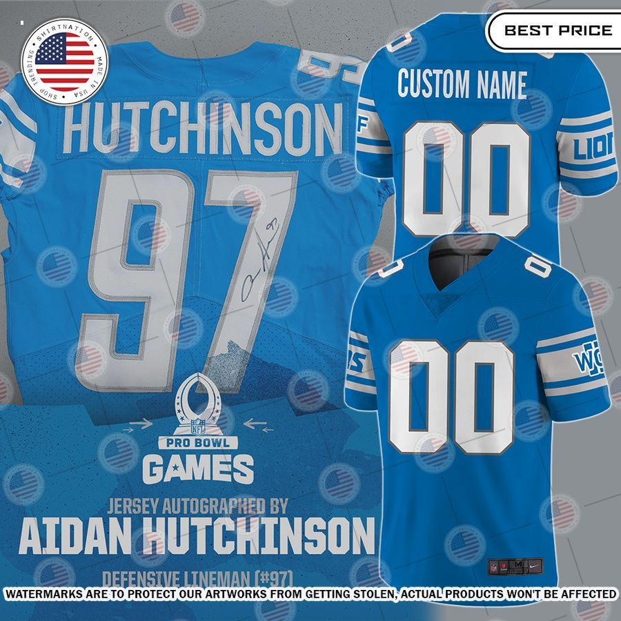 Detroit Lions Custom Football Jersey Unisex T-shirt, Sweatshirt, Hoodie, Long Sleeve Tee - T-Shirt, Sweatshirt, Hoodie