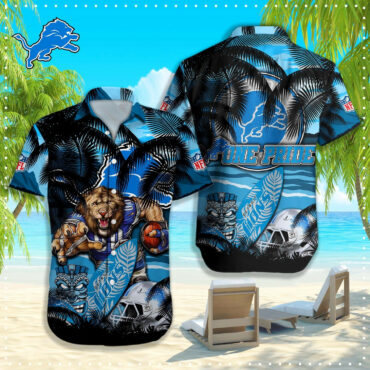 Detroit Lions One Pride Tiki Hawaiian Shirt Unisex T-shirt, Sweatshirt, Hoodie, Long Sleeve Tee - T-Shirt, Sweatshirt, Hoodie