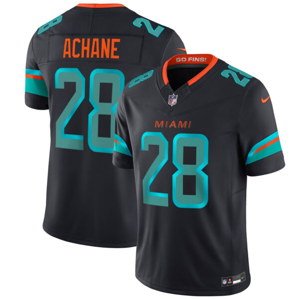 Devon Achane Miami Dolphins 2025 Rivalries Collection Game Jersey - Pitch Blue football jersey product view 1