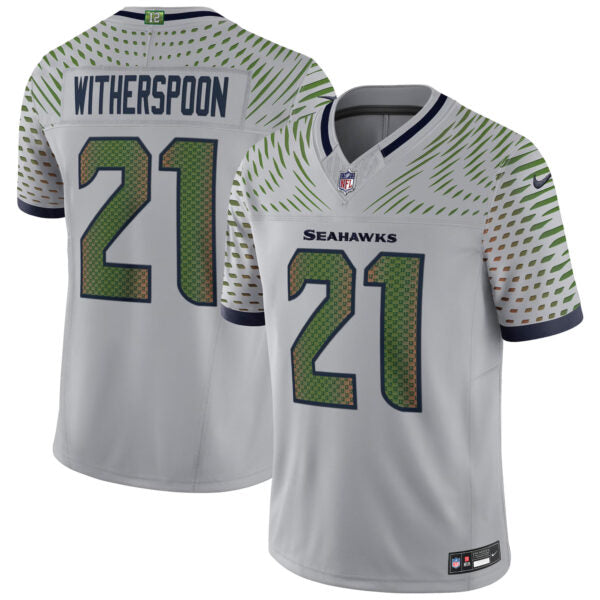 Devon Witherspoon Seattle Seahawks 2025 Rivalries Collection Jersey - Wolf Grey football jersey product view 1