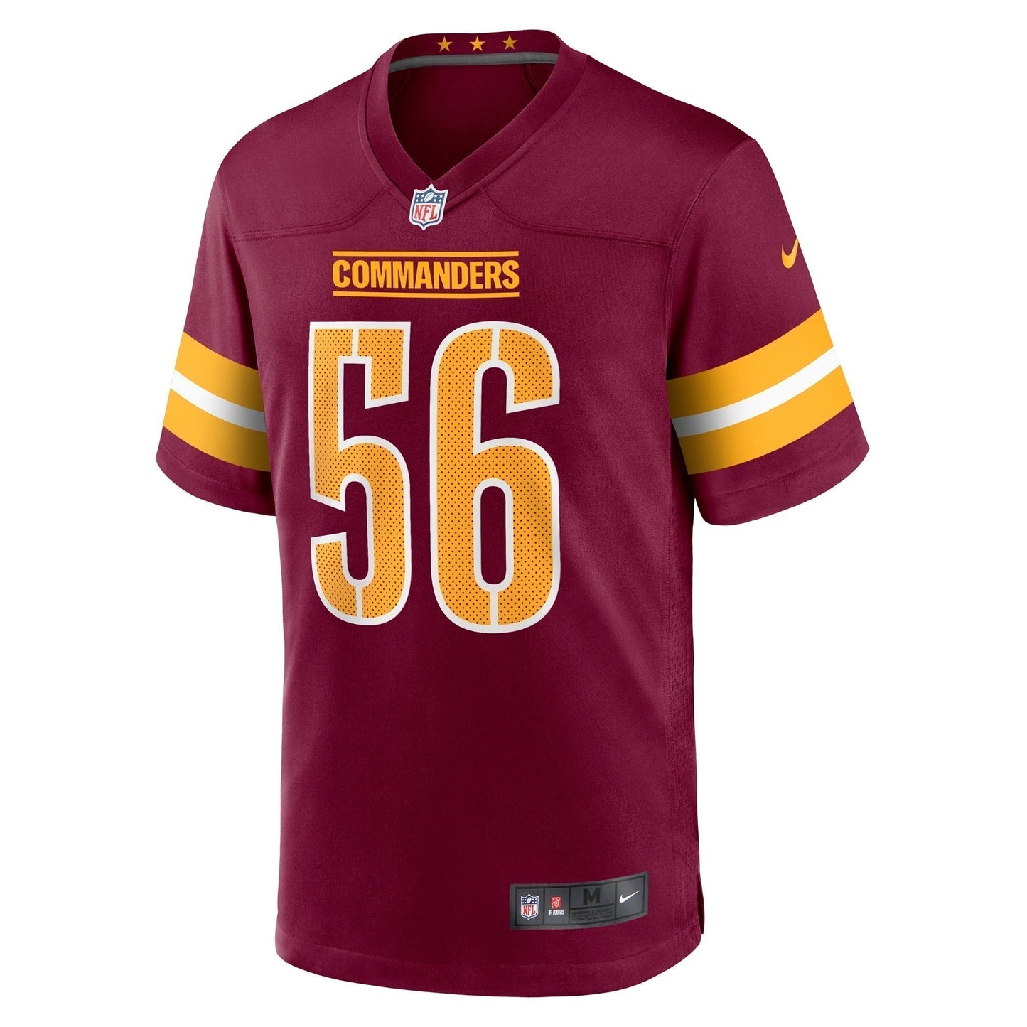 Jalen Harris Washington Commanders Game Jersey - Burgundy football jersey product view 2