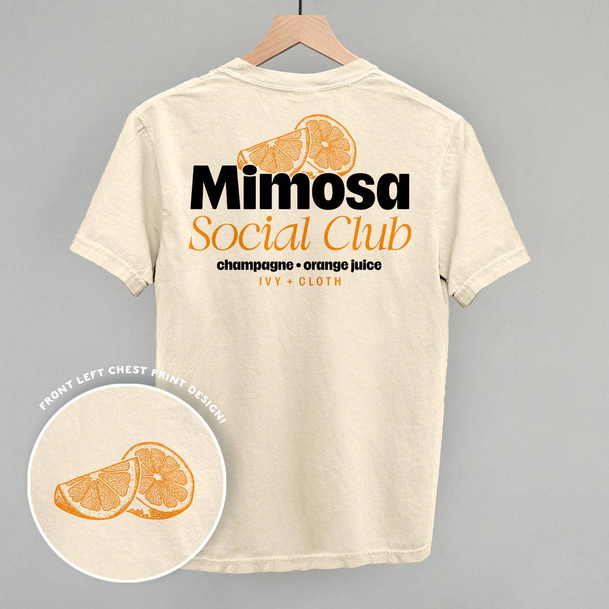 Mimosa Social Club (Back Print) Unisex T-shirt, Sweatshirt, Hoodie, Long Sleeve Tee - T-Shirt, Sweatshirt, Hoodie