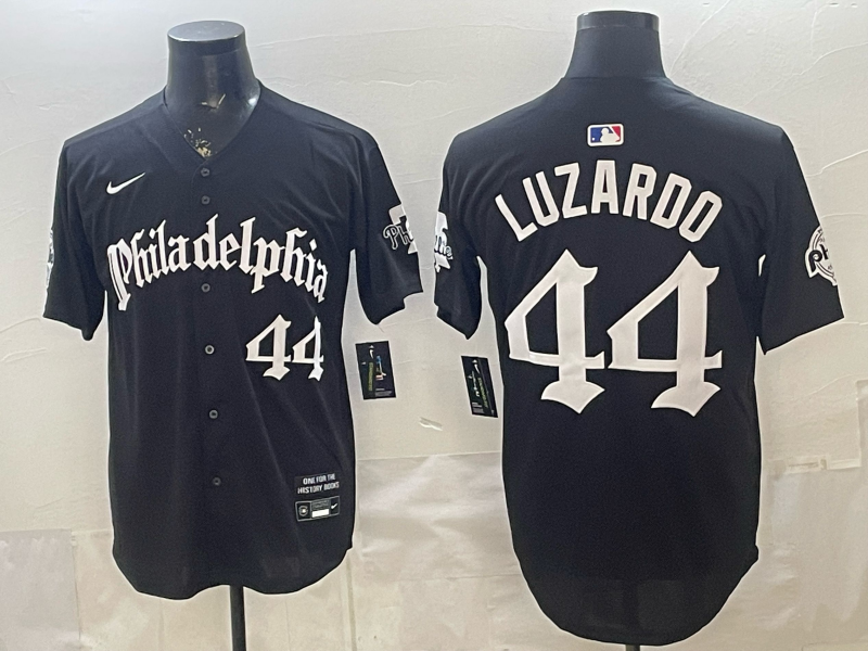 Men's Philadelphia Phillies Jesus Luzardo #44 Black Limited Player Jersey baseball jersey product view 1