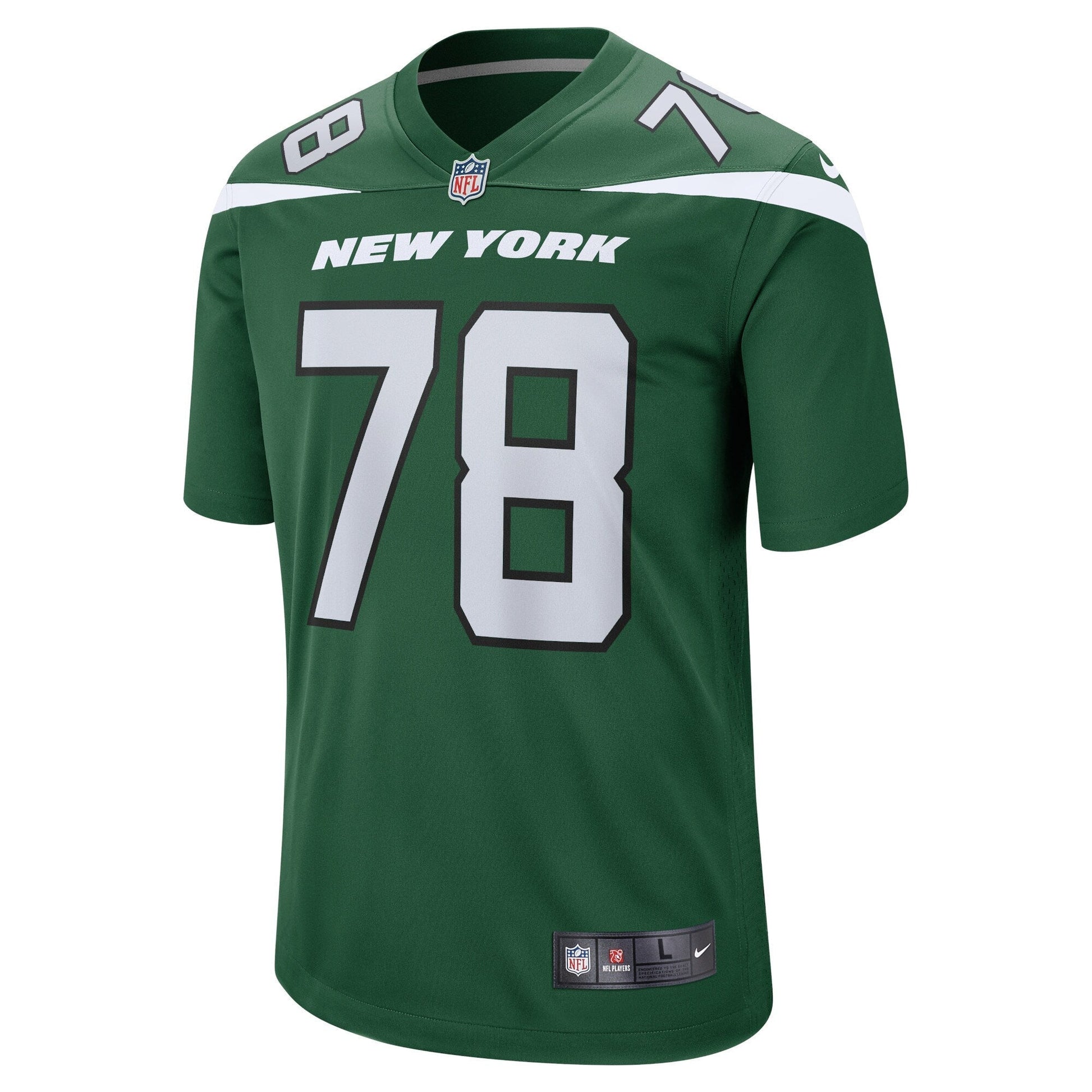 Laken Tomlinson New York Jets Game Jersey - Gotham Green football jersey product view 2
