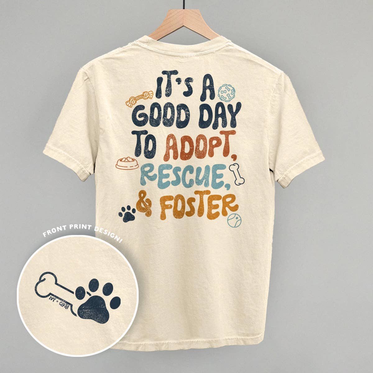 Adopt, Rescue, & Foster (Back Print) Unisex T-shirt, Sweatshirt, Hoodie, Long Sleeve Tee - T-Shirt, Sweatshirt, Hoodie