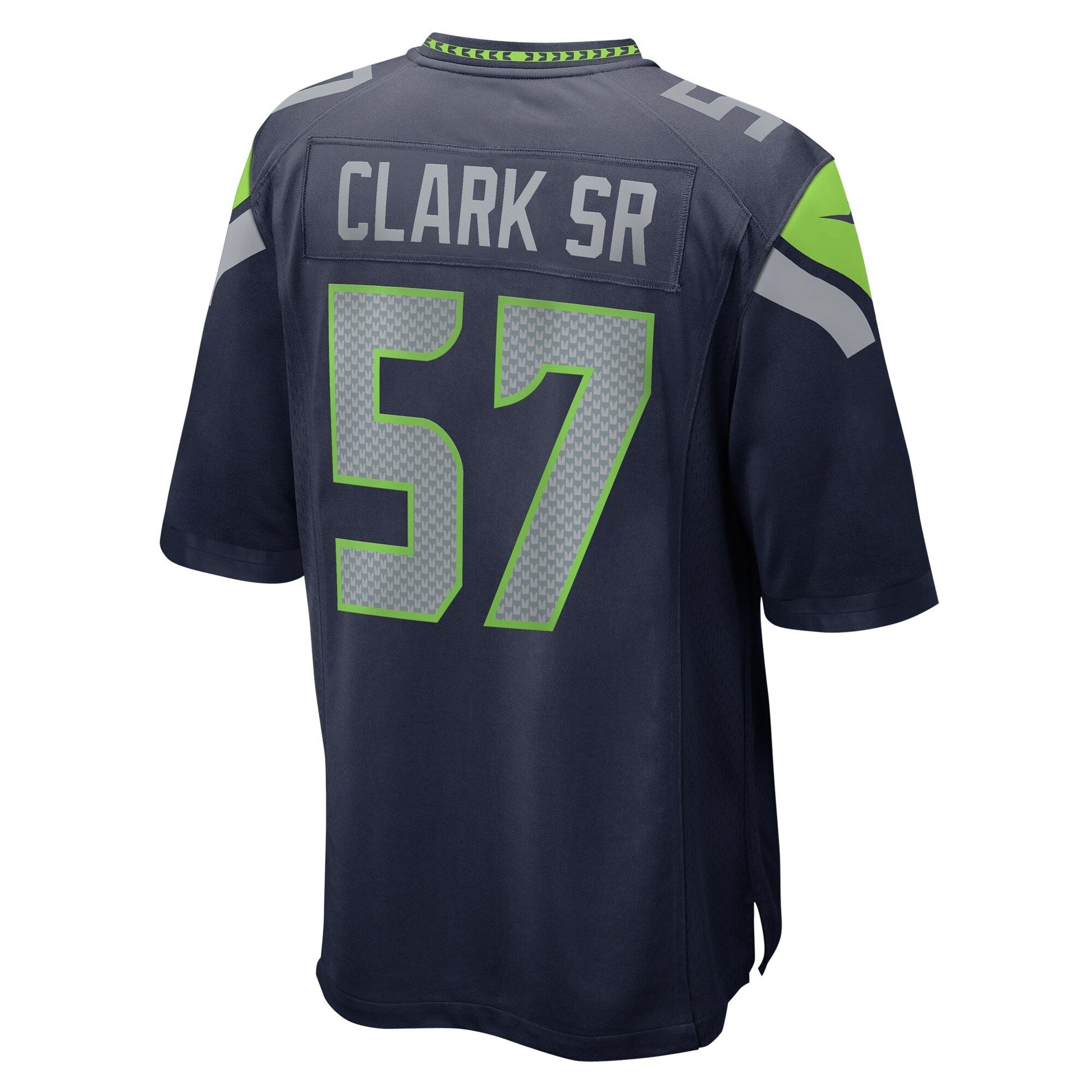 Frank Clark Seattle Seahawks Game Jersey - College Navy football jersey product view 3