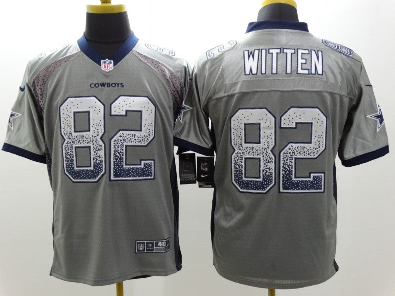 Men's Dallas Cowboys Jason Witten #82 Gray Game Jersey1 football jersey product view 1