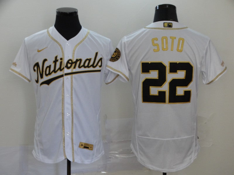 Men's Washington Nationals Juan Soto White Authentic Game Jersey baseball jersey product view 1