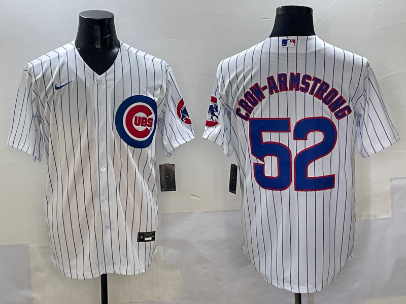 Men's Chicago Cubs Pete Crow-Armstrong #52 White Home Replica Player Jersey baseball jersey product view 1