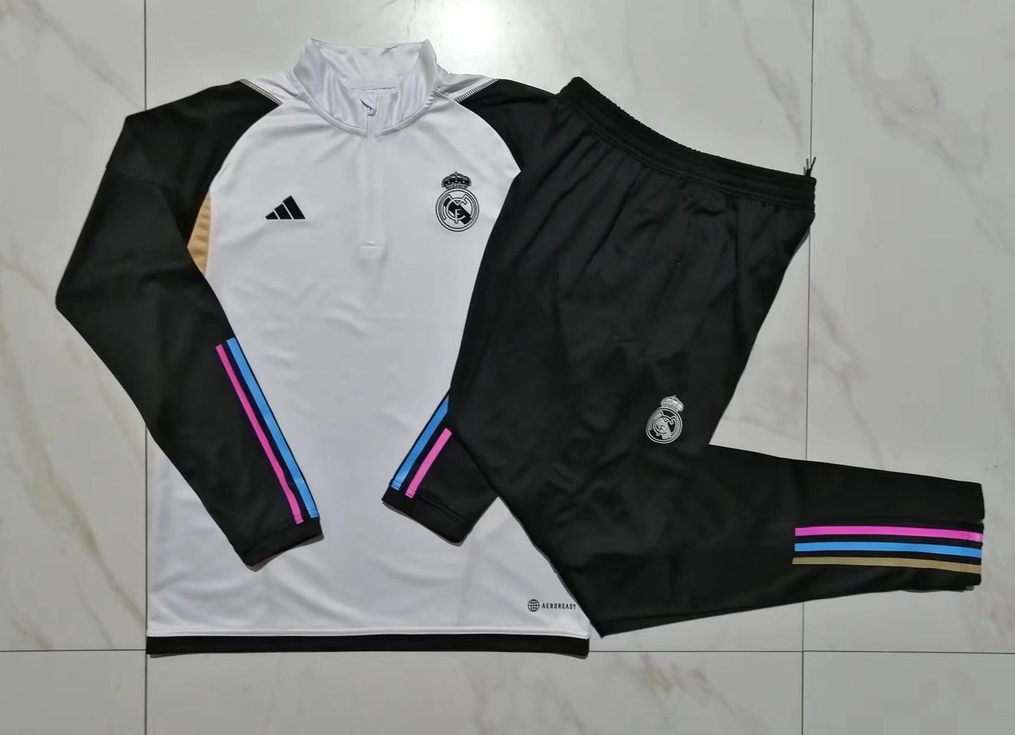 2324 Half Real Madrid White sports jersey product view 2