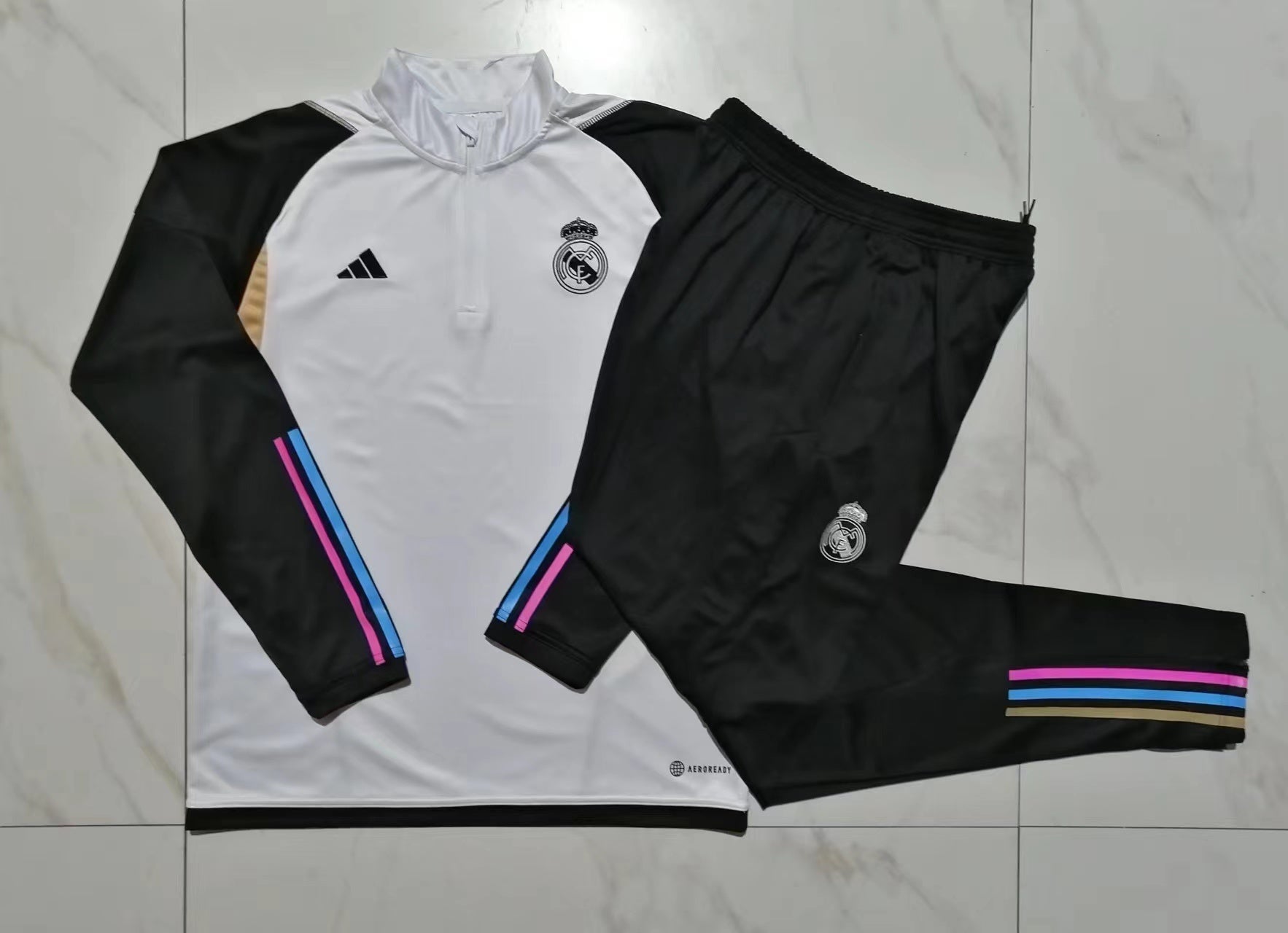 2324 Half Real Madrid White sports jersey product view 2