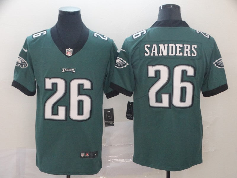 Men's Philadelphia Eagles Miles Sanders Midnight Green Game Jersey football jersey product view 1