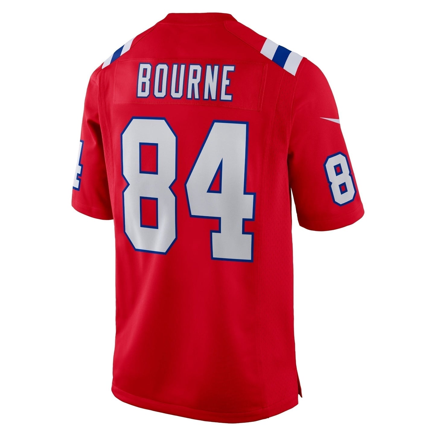 Kendrick Bourne New England Patriots Game Jersey - Red football jersey product view 3