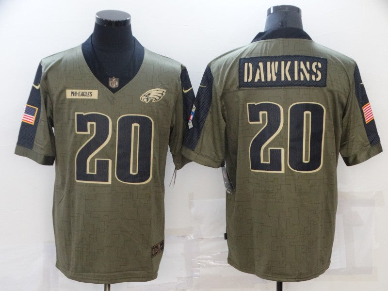 Men's Philadelphia Eagles Brian Dawkins Brown Team Game Jersey football jersey product view 1