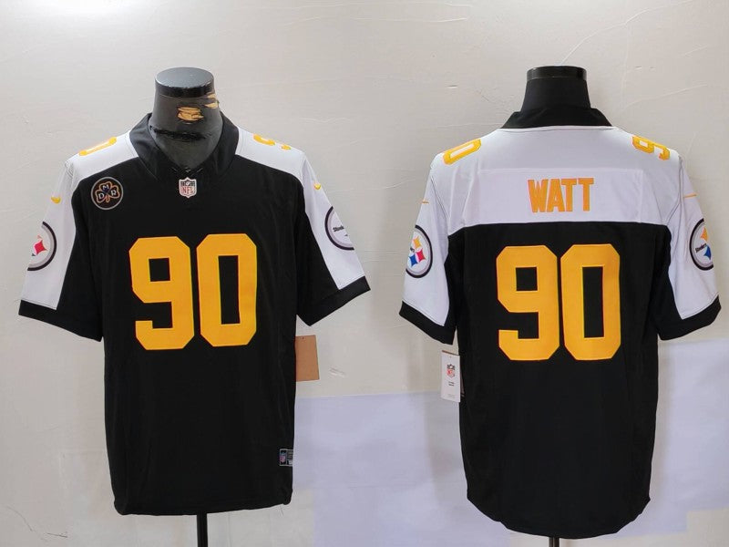 Men's Pittsburgh Steelers T.J. Watt Black Alternate Game Player Jersey football jersey product view 1