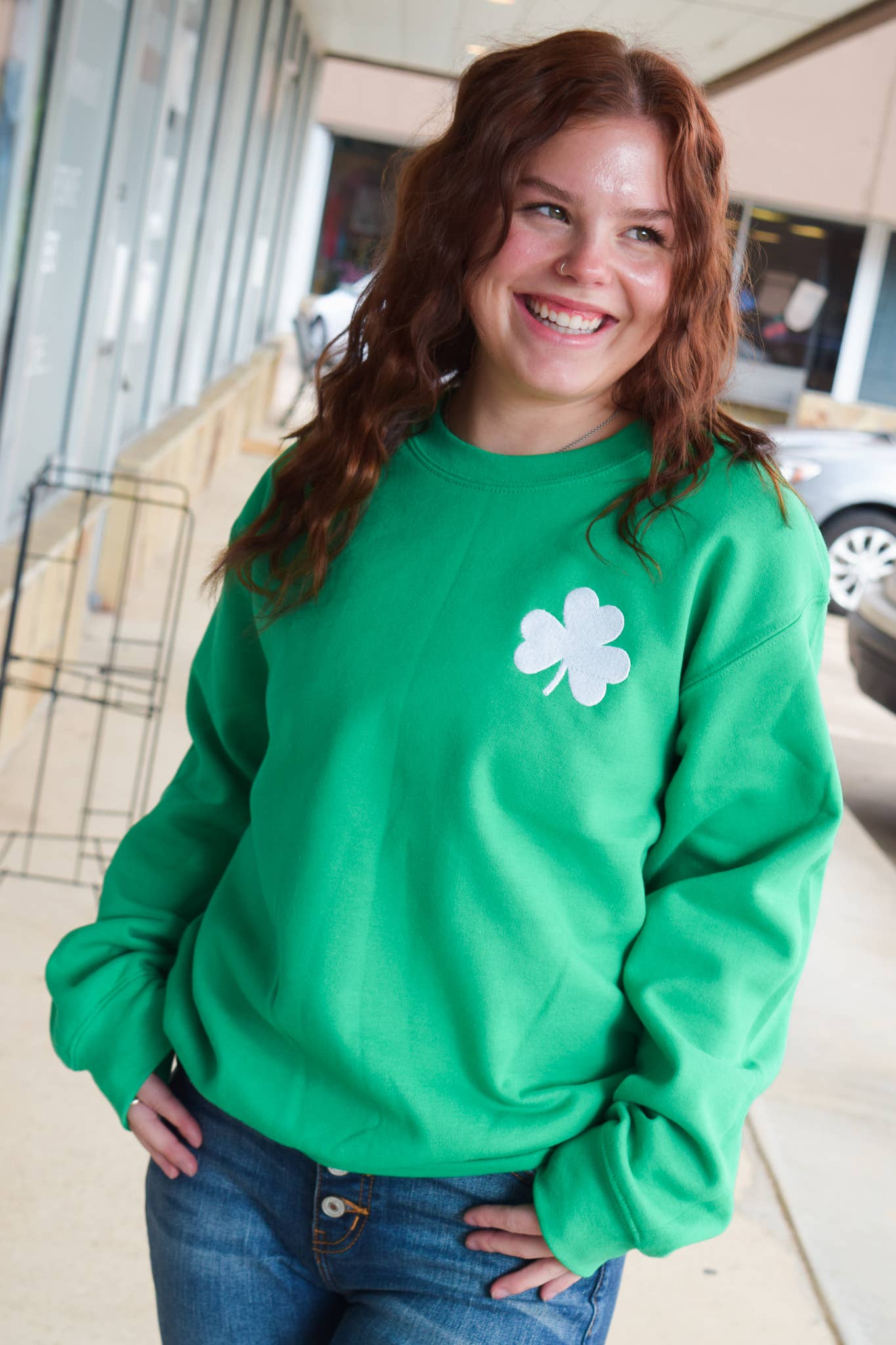 Clover Embroidered Sweater Unisex T-shirt, Sweatshirt, Hoodie, Long Sleeve Tee - T-Shirt, Sweatshirt, Hoodie