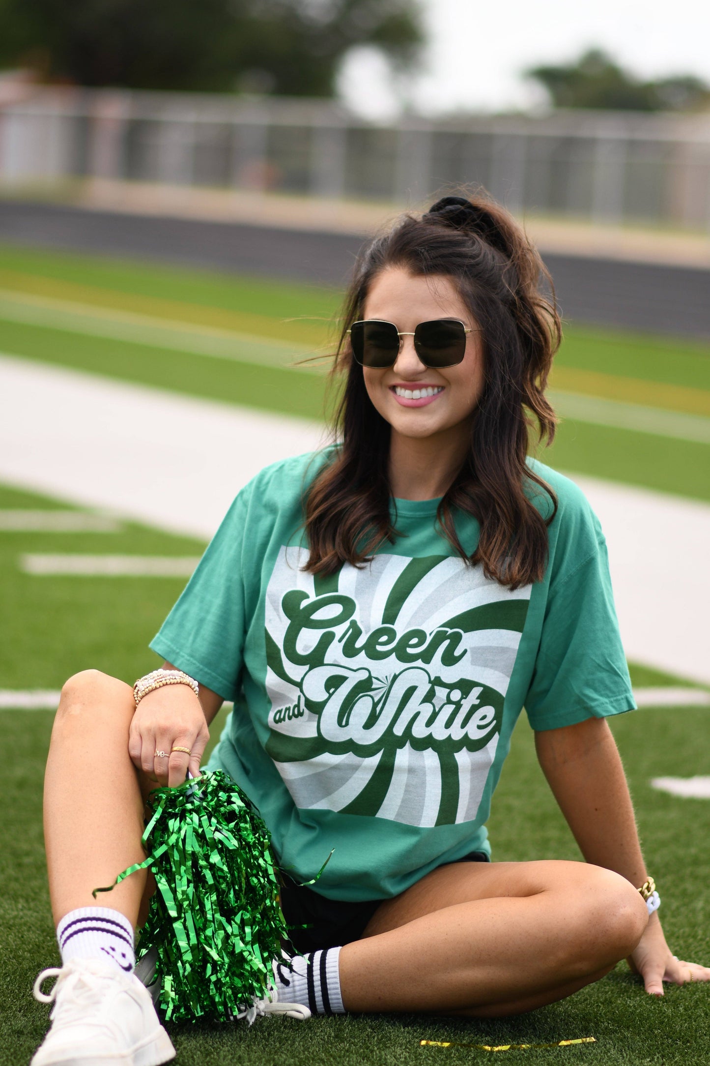 Green and White Retro Tee Unisex T-shirt, Sweatshirt, Hoodie, Long Sleeve Tee - T-Shirt, Sweatshirt, Hoodie