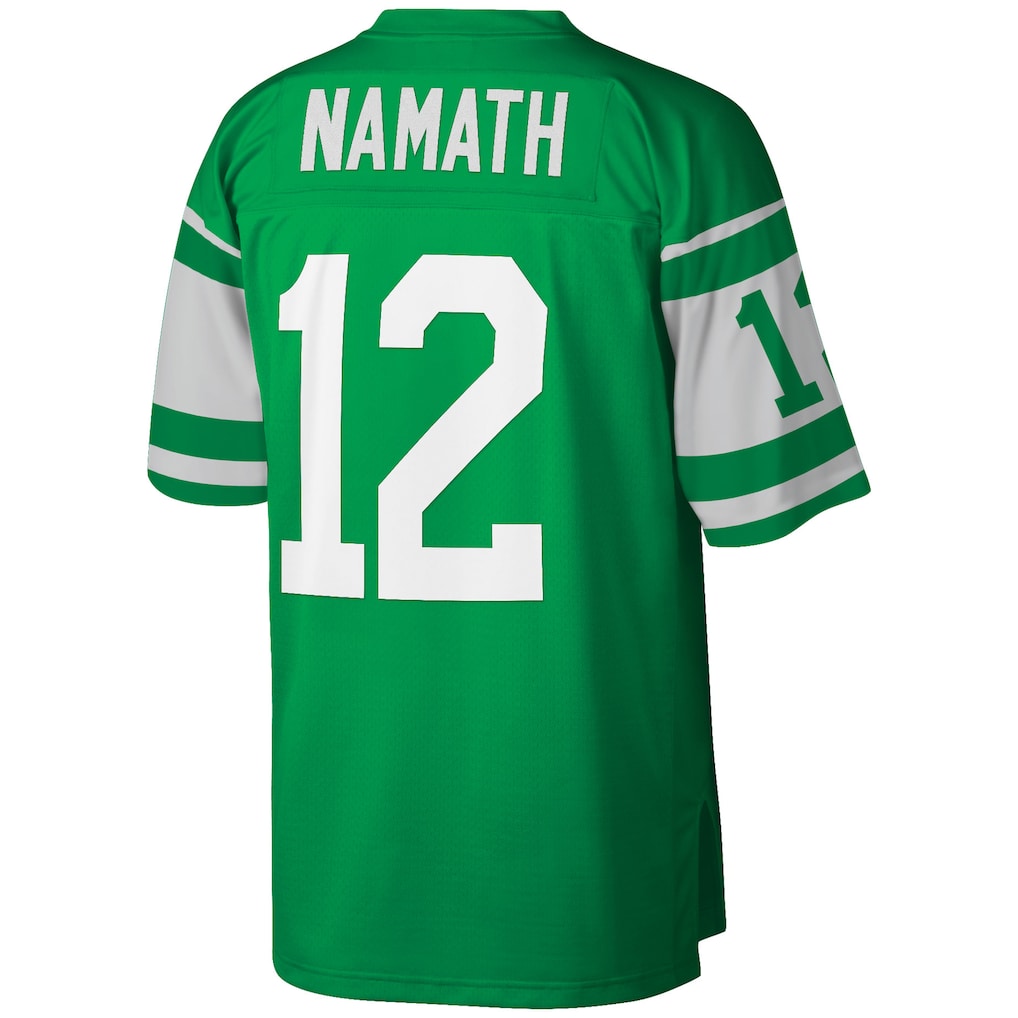 NY.Jets #12 Joe Namath 1968 Green Authentic Throwback Retired Player Jersey football jersey product view 1