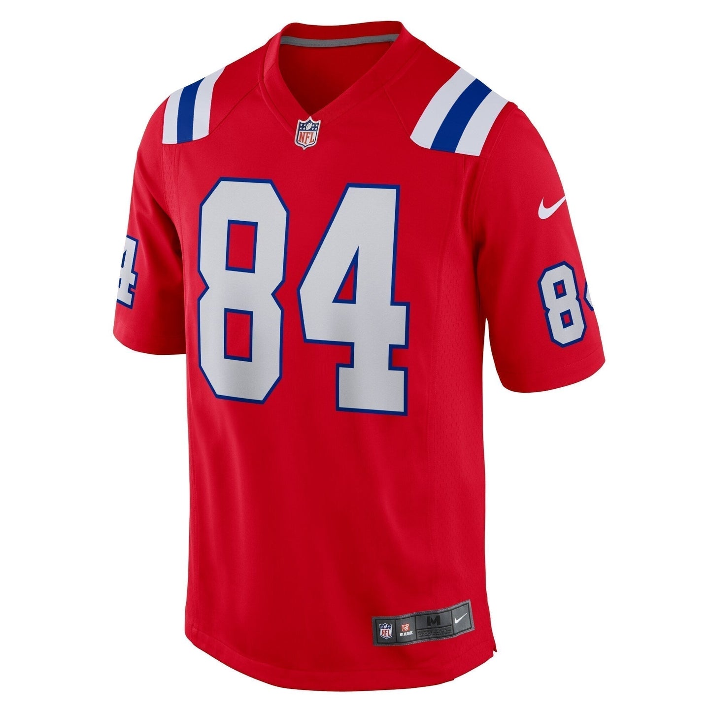 Kendrick Bourne New England Patriots Game Jersey - Red football jersey product view 2