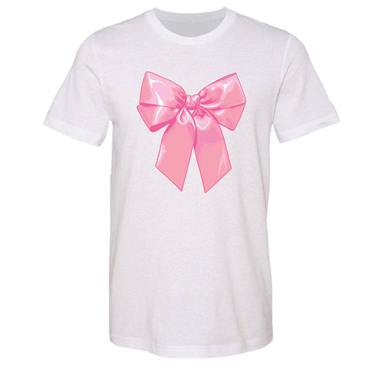 138 Big Pink Bow White Unisex T-shirt, Sweatshirt, Hoodie, Long Sleeve Tee - T-Shirt, Sweatshirt, Hoodie