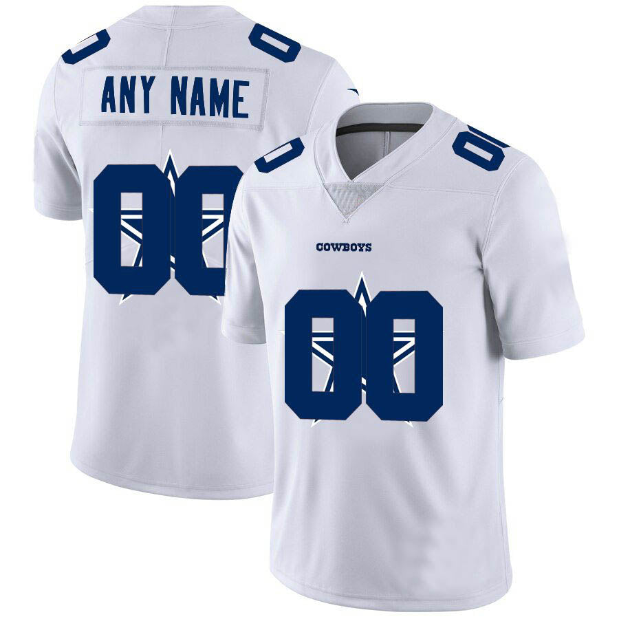 Custom1 Dallas Cowboys Jersey1 Limited White Vapor Untouchable Team Big Logo football jersey product view 1
