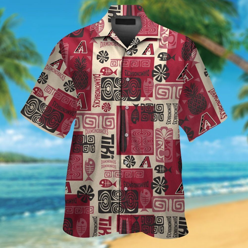 Diamondbacks Arizona Unique Design Hawaiian Tropical Short Sleeve Shirt Unisex T-shirt, Sweatshirt, Hoodie, Long Sleeve Tee - T-Shirt, Sweatshirt, Hoodie