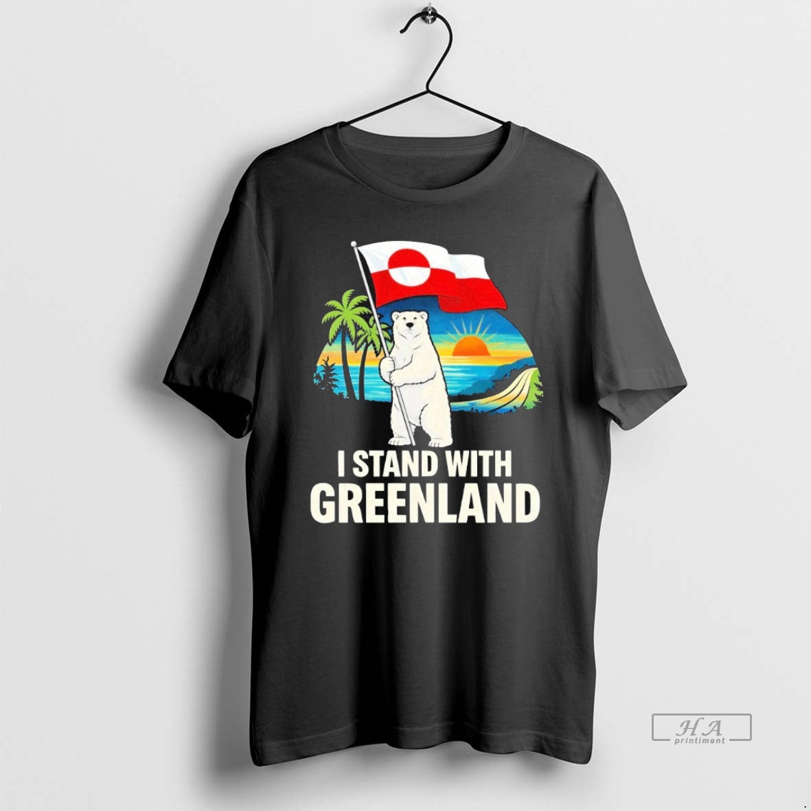 Official I Stand Greenland Flag Bear Sunset T-Shirts, Hoodie, Sweatshirt - T-Shirt, Sweatshirt, Hoodie