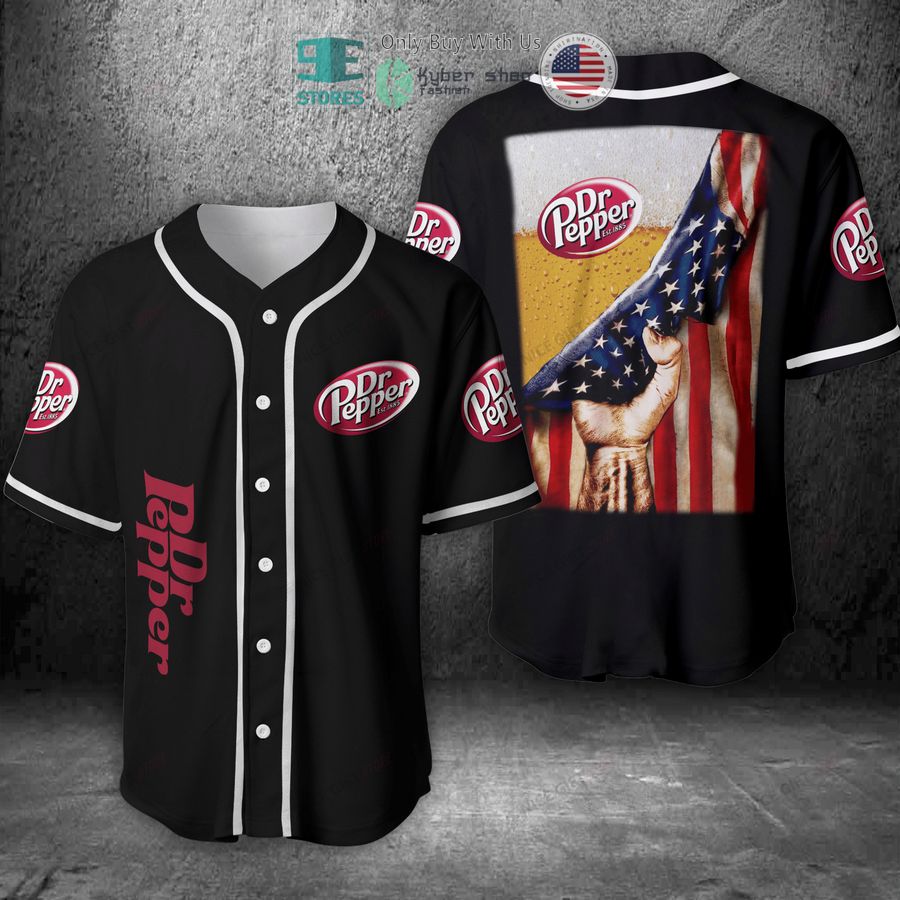 BEST Dr Pepper Beer United States Flag Baseball Jersey Unisex T-shirt, Sweatshirt, Hoodie, Long Sleeve Tee - T-Shirt, Sweatshirt, Hoodie
