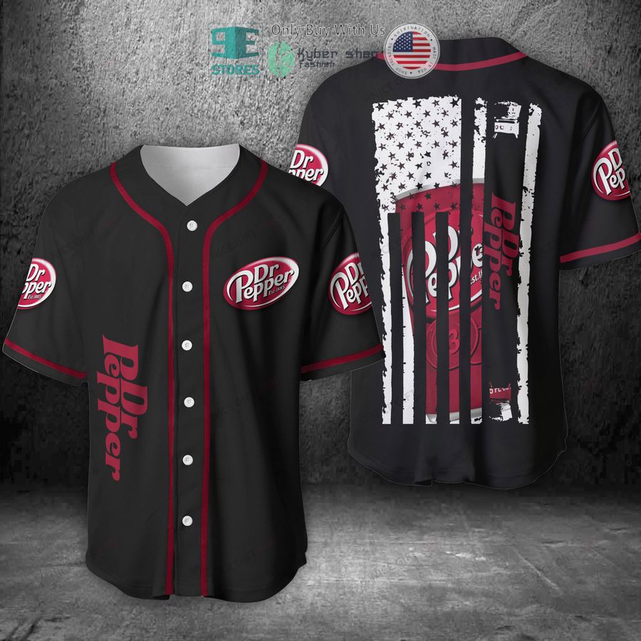 BEST Dr Pepper United States Flag black Baseball Jersey Unisex T-shirt, Sweatshirt, Hoodie, Long Sleeve Tee - T-Shirt, Sweatshirt, Hoodie