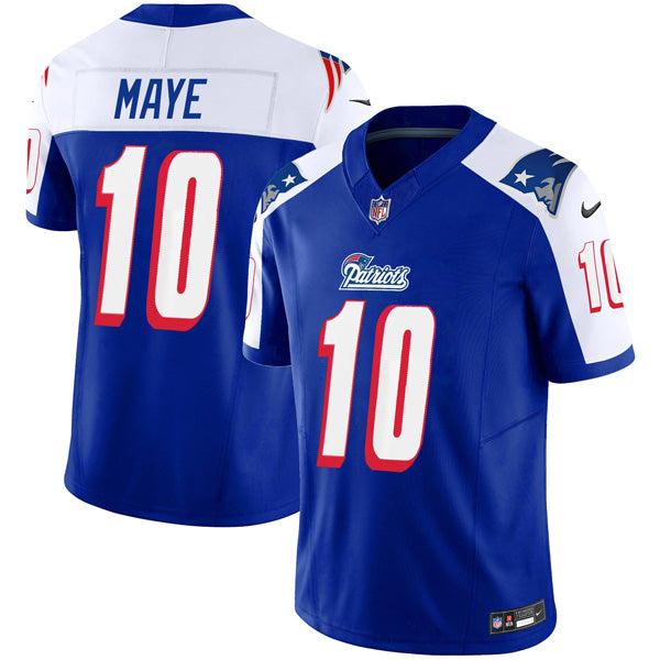 Drake Maye New England Patriots 1996 Throwback Stitched Jersey Alternate Royal football jersey product view 1