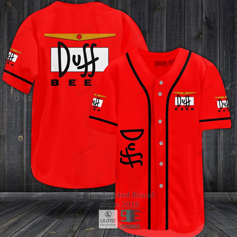 Duff Beer Baseball Jersey Unisex T-shirt, Sweatshirt, Hoodie, Long Sleeve Tee - T-Shirt, Sweatshirt, Hoodie