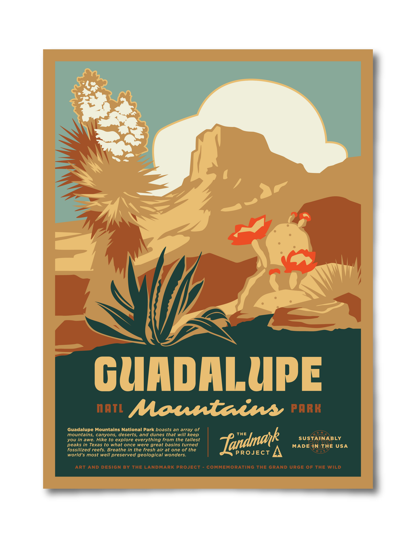 Guadalupe Mountains National Park Poster Unisex T-shirt, Sweatshirt, Hoodie, Long Sleeve Tee - T-Shirt, Sweatshirt, Hoodie