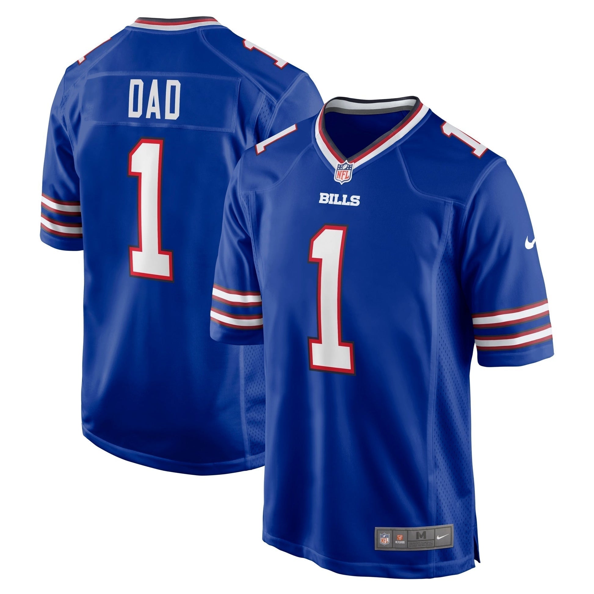 Number 1 Dad Buffalo Bills Game Jersey - Royal football jersey product view 1