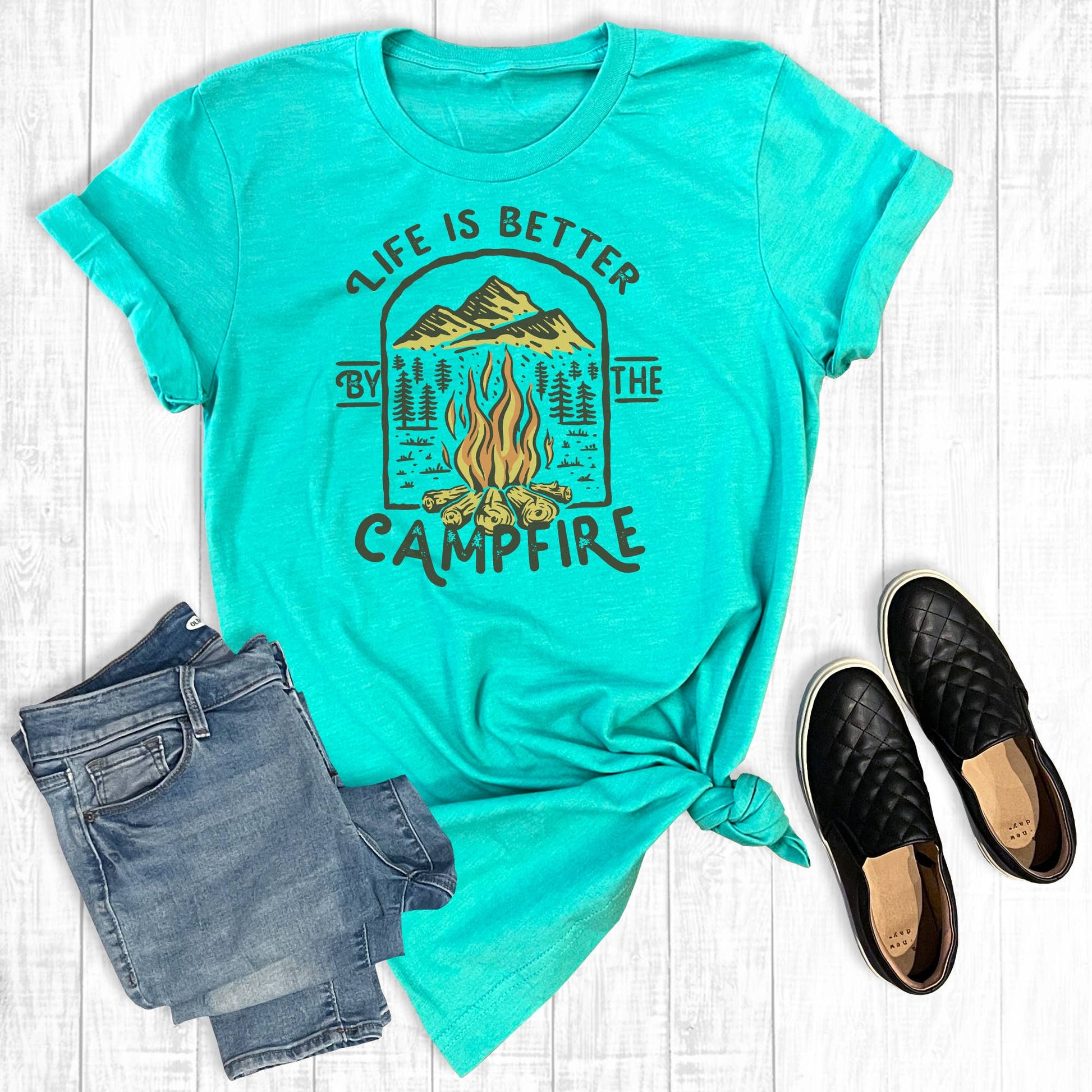 Life Is Better By the Campfire Unisex T-shirt, Sweatshirt, Hoodie, Long Sleeve Tee - T-Shirt, Sweatshirt, Hoodie