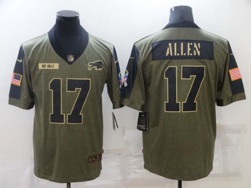 Men's Buffalo Bills Josh Allen Brown Player Game Jersey football jersey product view 1