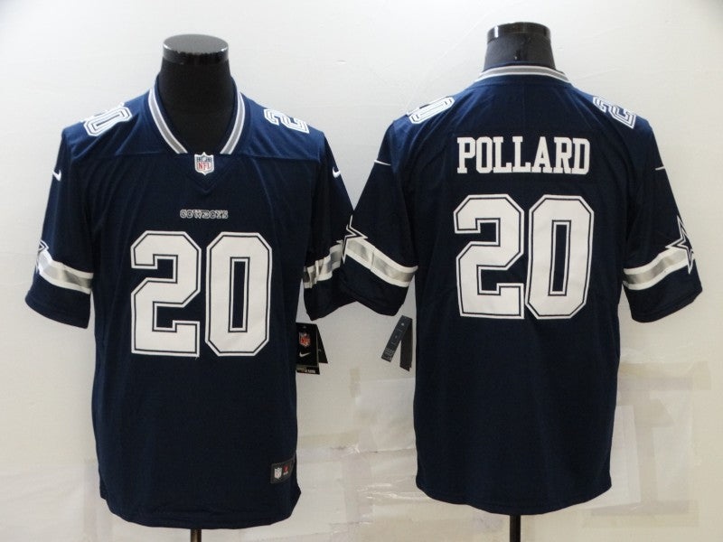 Men's Dallas Cowboys Tony Pollard Navy Game Player Jersey football jersey product view 1