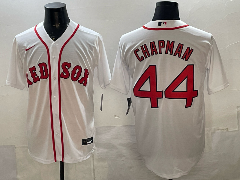 Men's Boston Red Sox Aroldis Chapman #44 White Home Replica Jersey baseball jersey product view 1