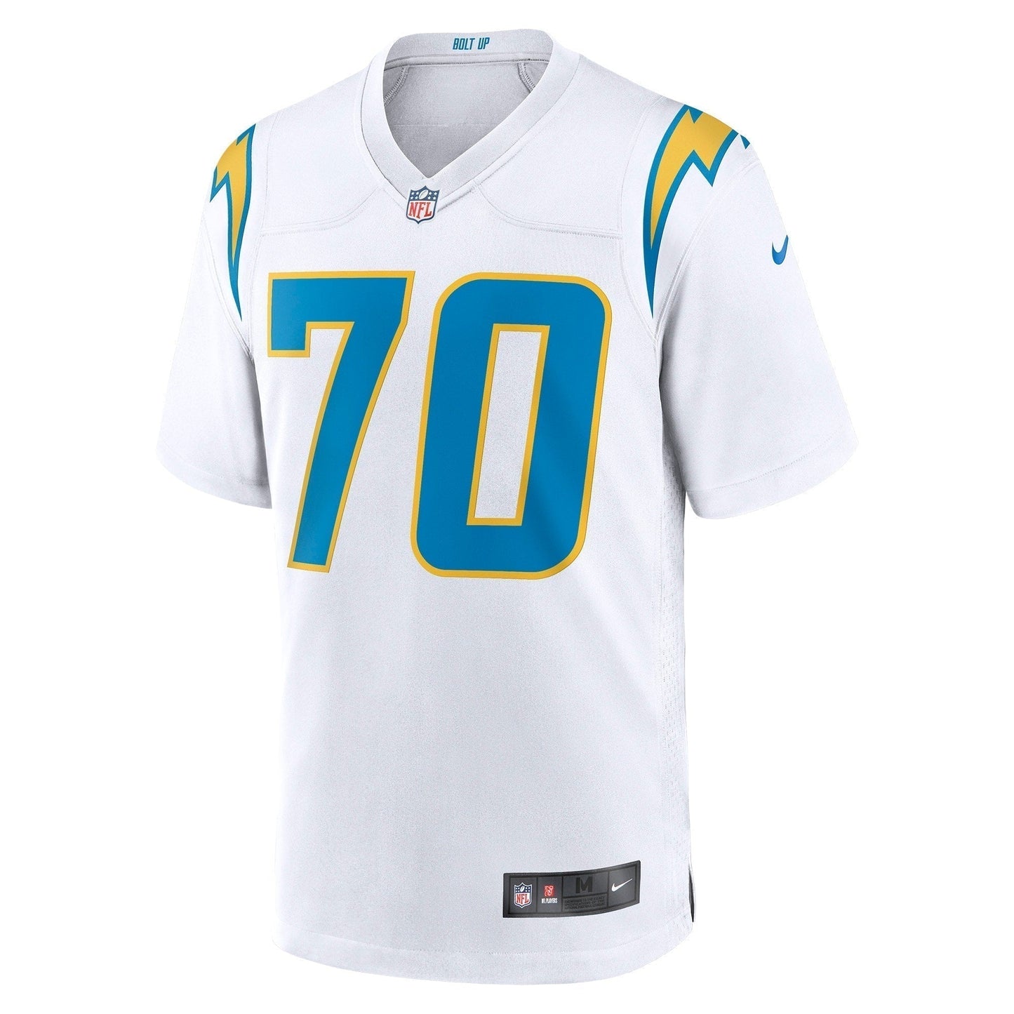 Rashawn Slater Los Angeles Chargers Game Jersey - White football jersey product view 2