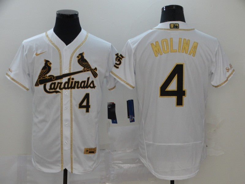 Men's St. Louis Cardinals Yadier Molina White Fashion Stitched Jersey baseball jersey product view 1