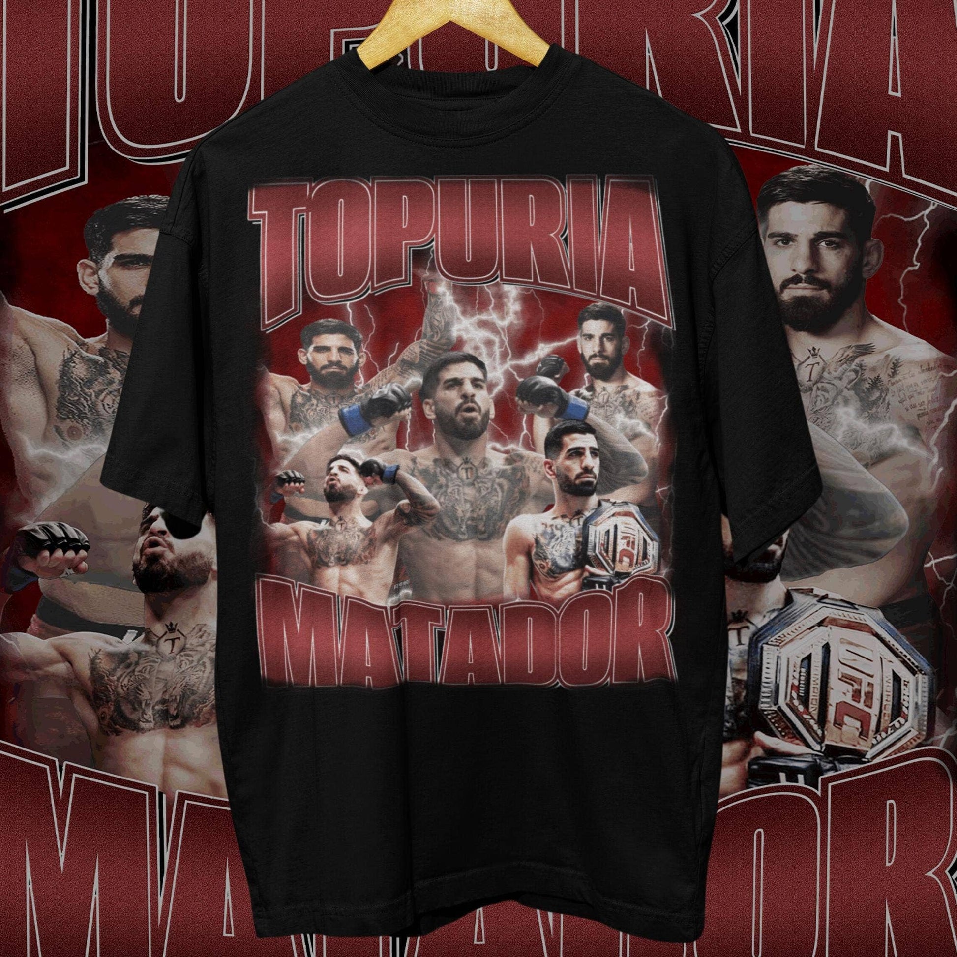 Limited Retro Ilia Topuria El Matador Ufc Bootleg Shirt Unisex T-shirt, Sweatshirt, Hoodie, Long Sleeve Tee - T-Shirt, Sweatshirt, Hoodie