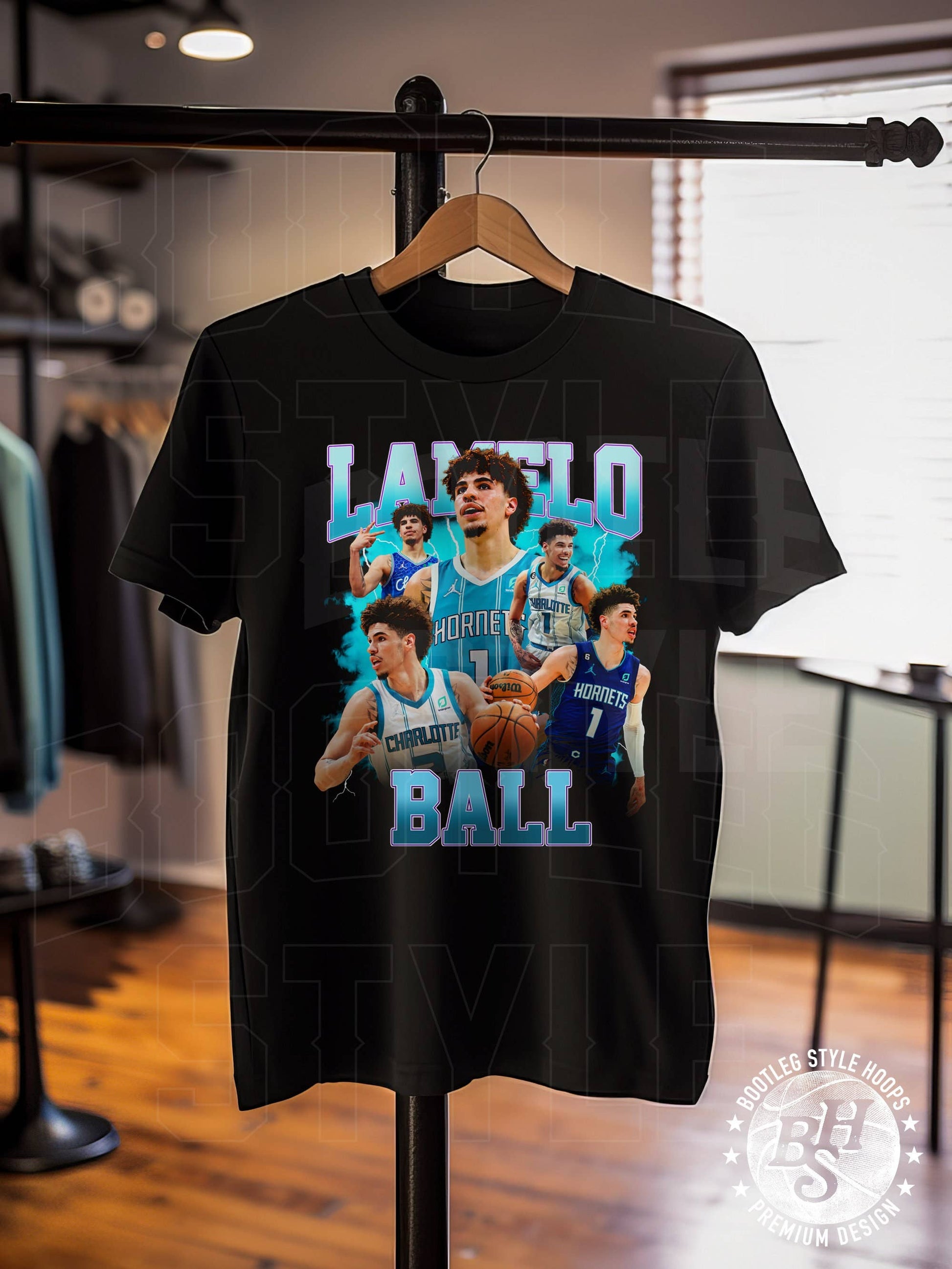 Lamelo Ball Vintage 90s Bootleg Basketball Tee - Charlotte Unisex T-shirt, Sweatshirt, Hoodie, Long Sleeve Tee - T-Shirt, Sweatshirt, Hoodie